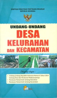 Image of UNDANG-UNDANG DESA KELURAHAN DAN KECAMATAN